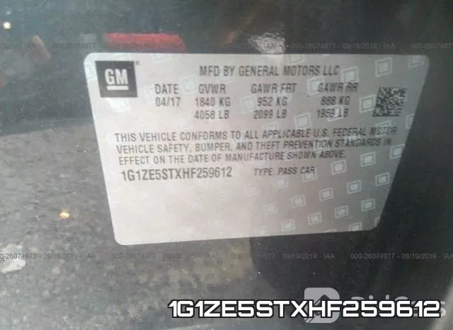 1G1ZE5STXHF259612 фото 10
