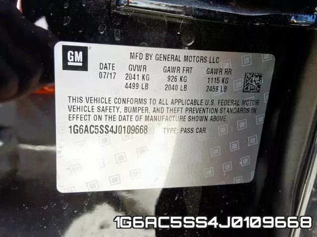 1G6AC5SS4J0109668 фото 2