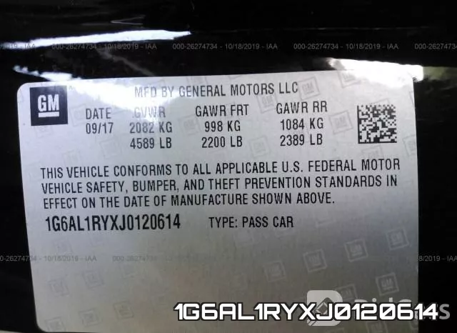 1G6AL1RYXJ0120614 фото 10