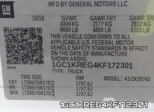 1GC1KREG4KF172301 фото 10