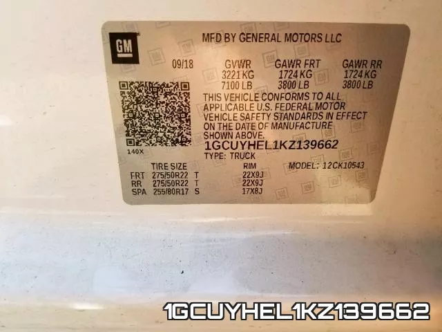1GCUYHEL1KZ139662 фото 2