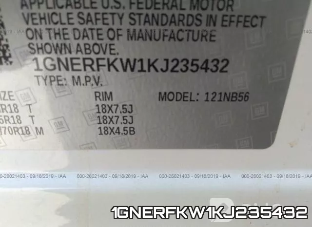 1GNERFKW1KJ235432 фото 10