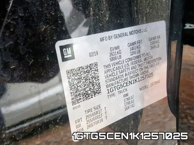 1GTG5CEN1K1257025 фото 2