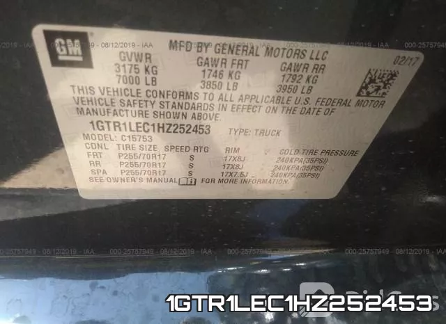 1GTR1LEC1HZ252453 фото 10