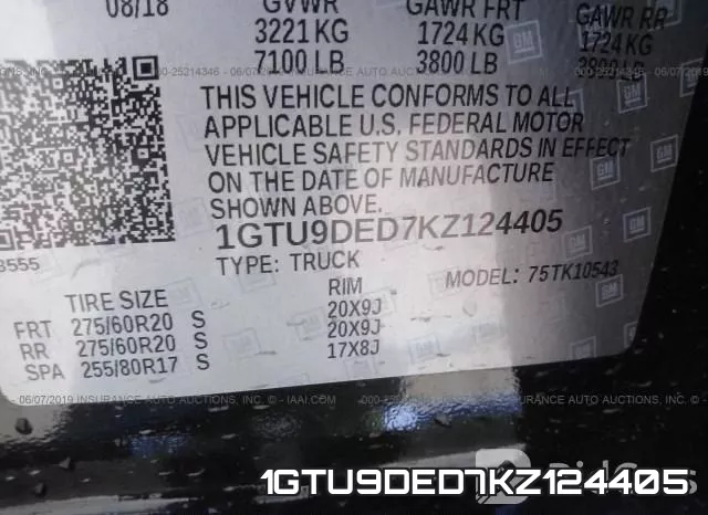 1GTU9DED7KZ124405 фото 10