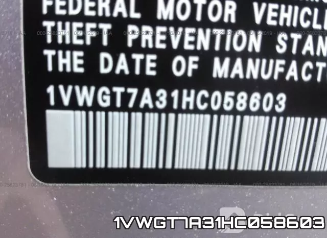 1VWGT7A31HC058603 фото 10