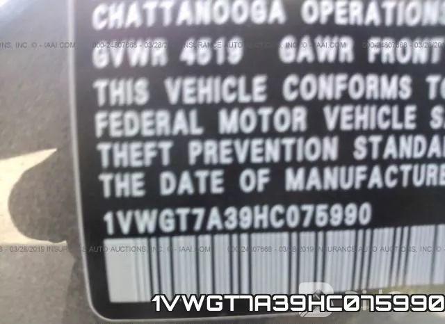 1VWGT7A39HC075990 фото 10