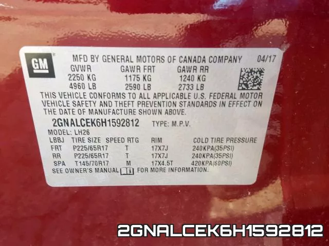 2GNALCEK6H1592812 фото 2