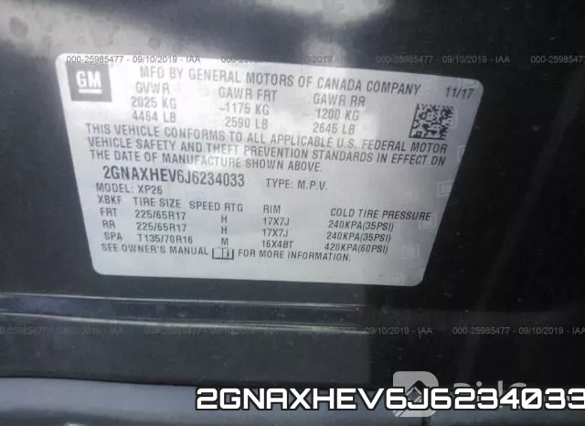 2GNAXHEV6J6234033 фото 9
