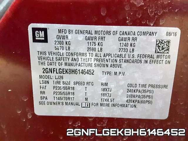 2GNFLGEK8H6146452 фото 2
