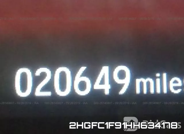 2HGFC1F91HH634178 фото 8