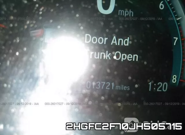 2HGFC2F70JH505715 фото 8