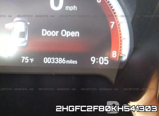 2HGFC2F80KH541303 фото 8