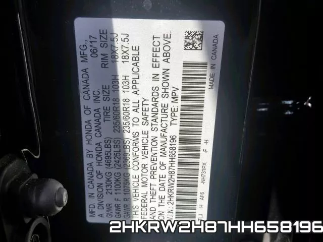 2HKRW2H87HH658196 фото 2