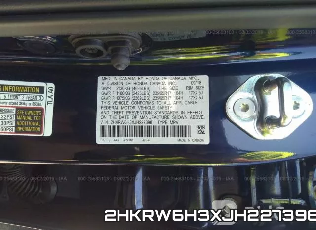 2HKRW6H3XJH227398 фото 10