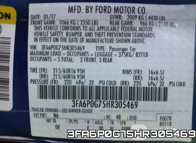 3FA6P0G75HR305469 фото 10