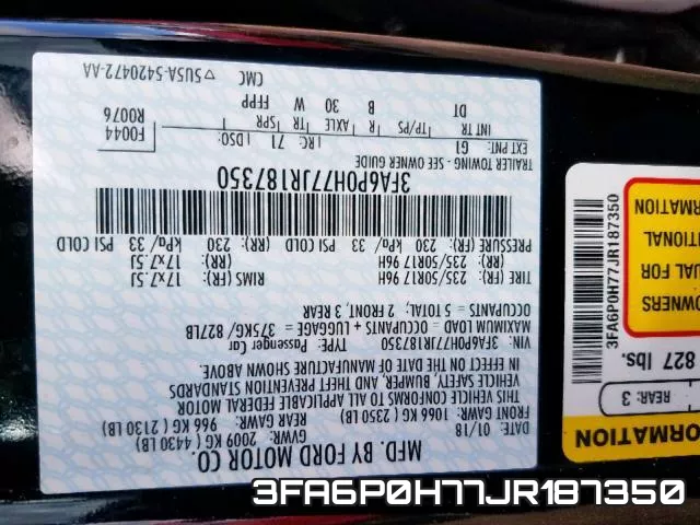 3FA6P0H77JR187350 фото 2