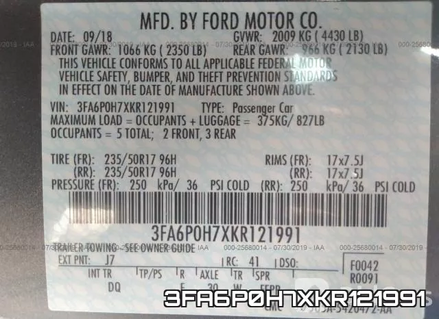 3FA6P0H7XKR121991 фото 10