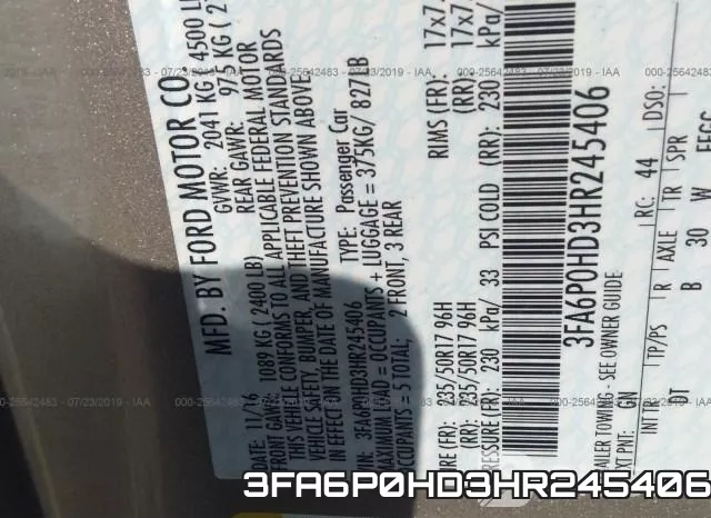 3FA6P0HD3HR245406 фото 9