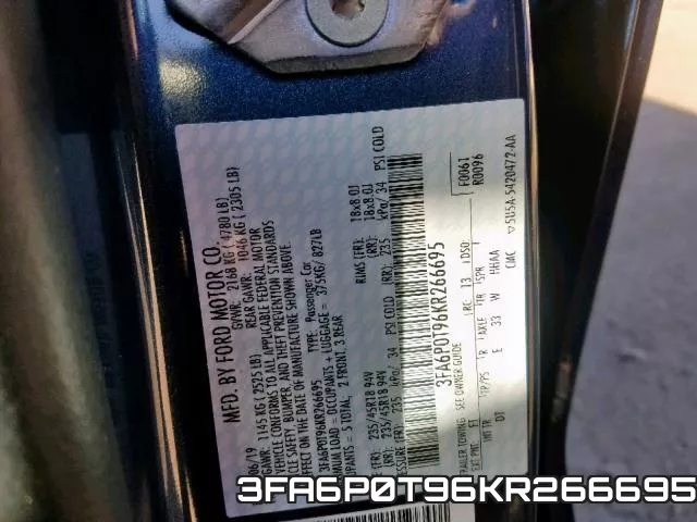3FA6P0T96KR266695 фото 2