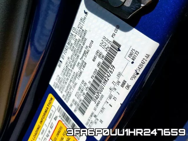 3FA6P0UU1HR247659 фото 2