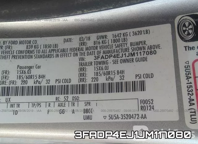 3FADP4EJ1JM117080 фото 10