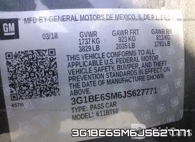 3G1BE6SM6JS627771 фото 10
