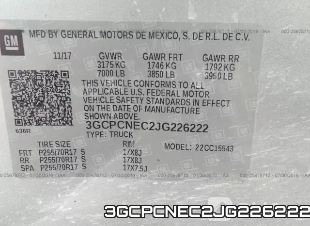 3GCPCNEC2JG226222 фото 10