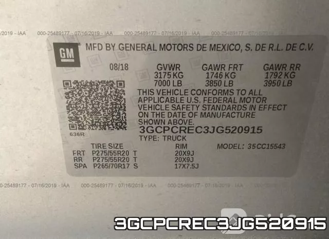 3GCPCREC3JG520915 фото 10