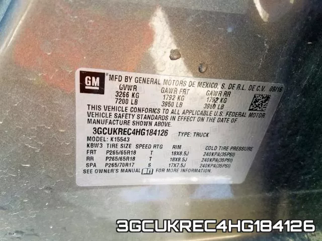 3GCUKREC4HG184126 фото 2