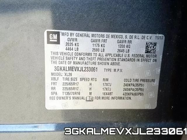 3GKALMEVXJL233061 фото 2