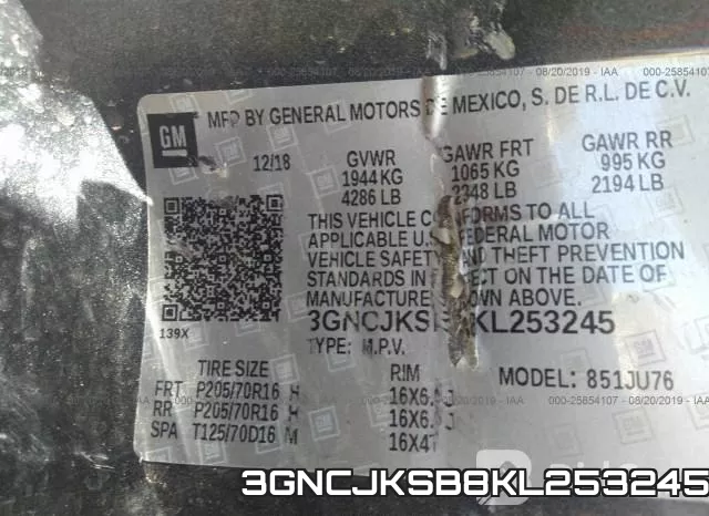3GNCJKSB8KL253245 фото 10