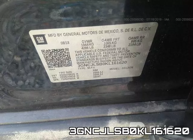 3GNCJLSB0KL161620 фото 10
