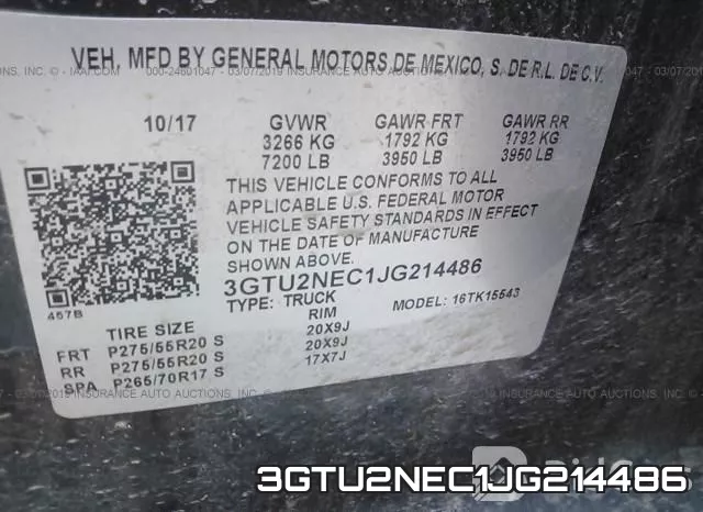 3GTU2NEC1JG214486 фото 10