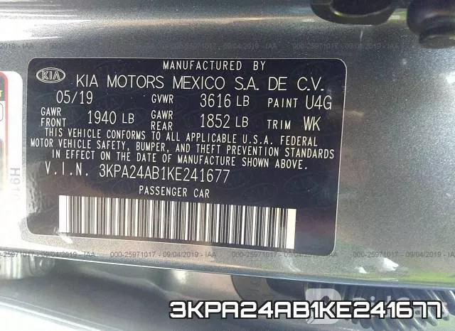 3KPA24AB1KE241677 фото 10