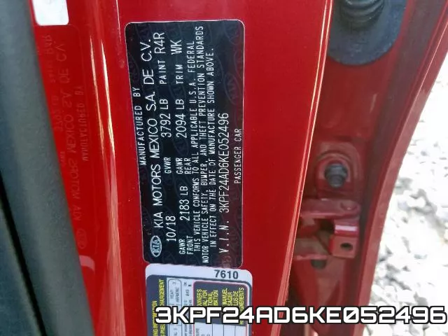 3KPF24AD6KE052496 фото 2