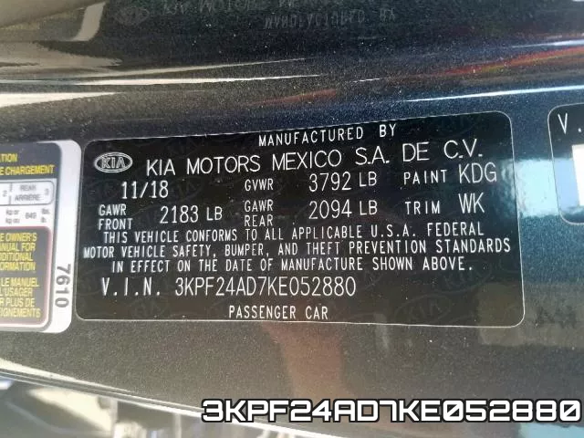 3KPF24AD7KE052880 фото 2