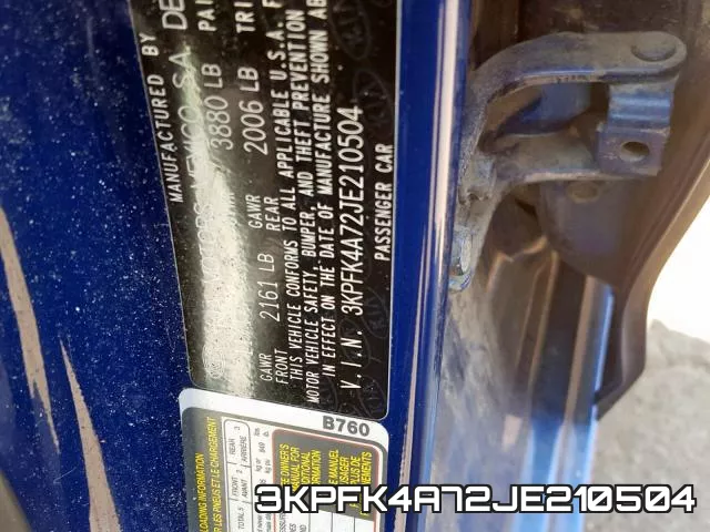3KPFK4A72JE210504 фото 2
