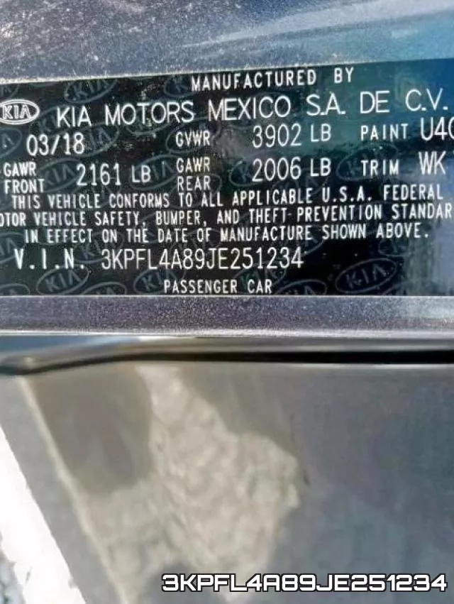 3KPFL4A89JE251234 фото 2