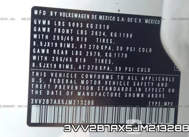 3VV2B7AX5JM213288 фото 10