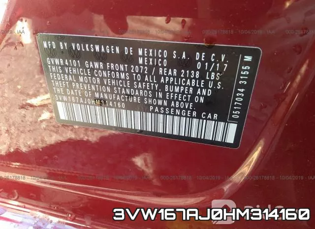 3VW167AJ0HM314160 фото 10