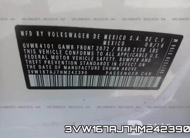 3VW167AJ7HM242390 фото 10