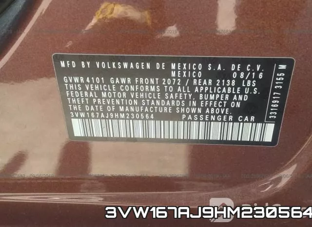 3VW167AJ9HM230564 фото 10