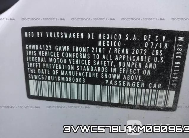 3VWC57BU1KM080963 фото 10