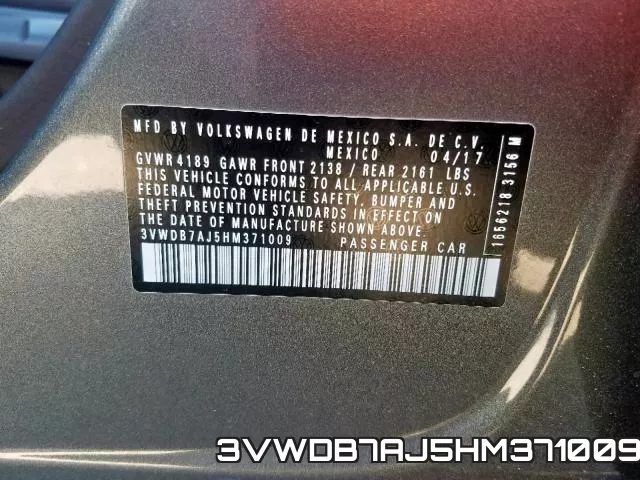 3VWDB7AJ5HM371009 фото 2