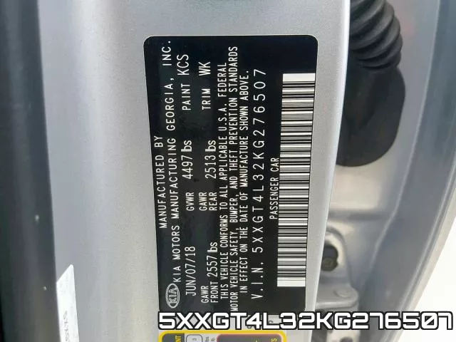 5XXGT4L32KG276507 фото 2