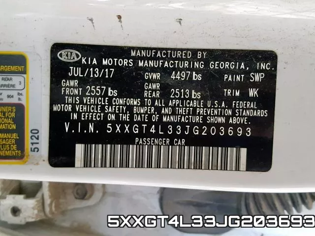 5XXGT4L33JG203693 фото 2