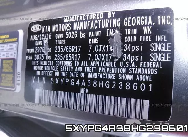 5XYPG4A38HG238601 фото 10