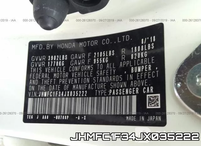 JHMFC1F34JX035222 фото 10