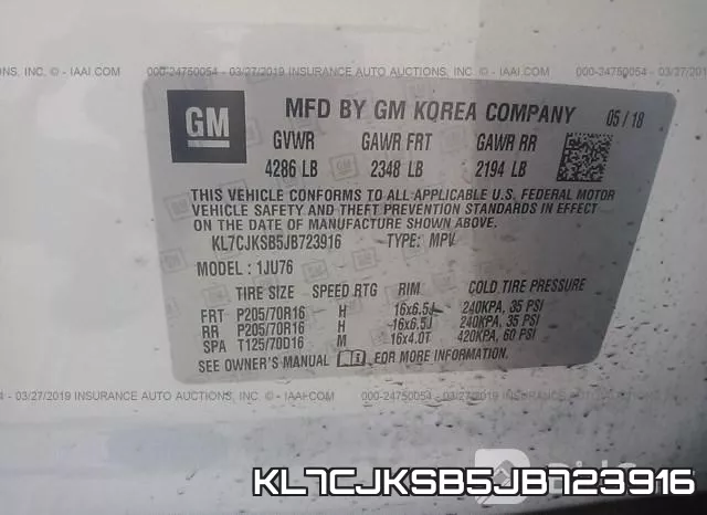 KL7CJKSB5JB723916 фото 10